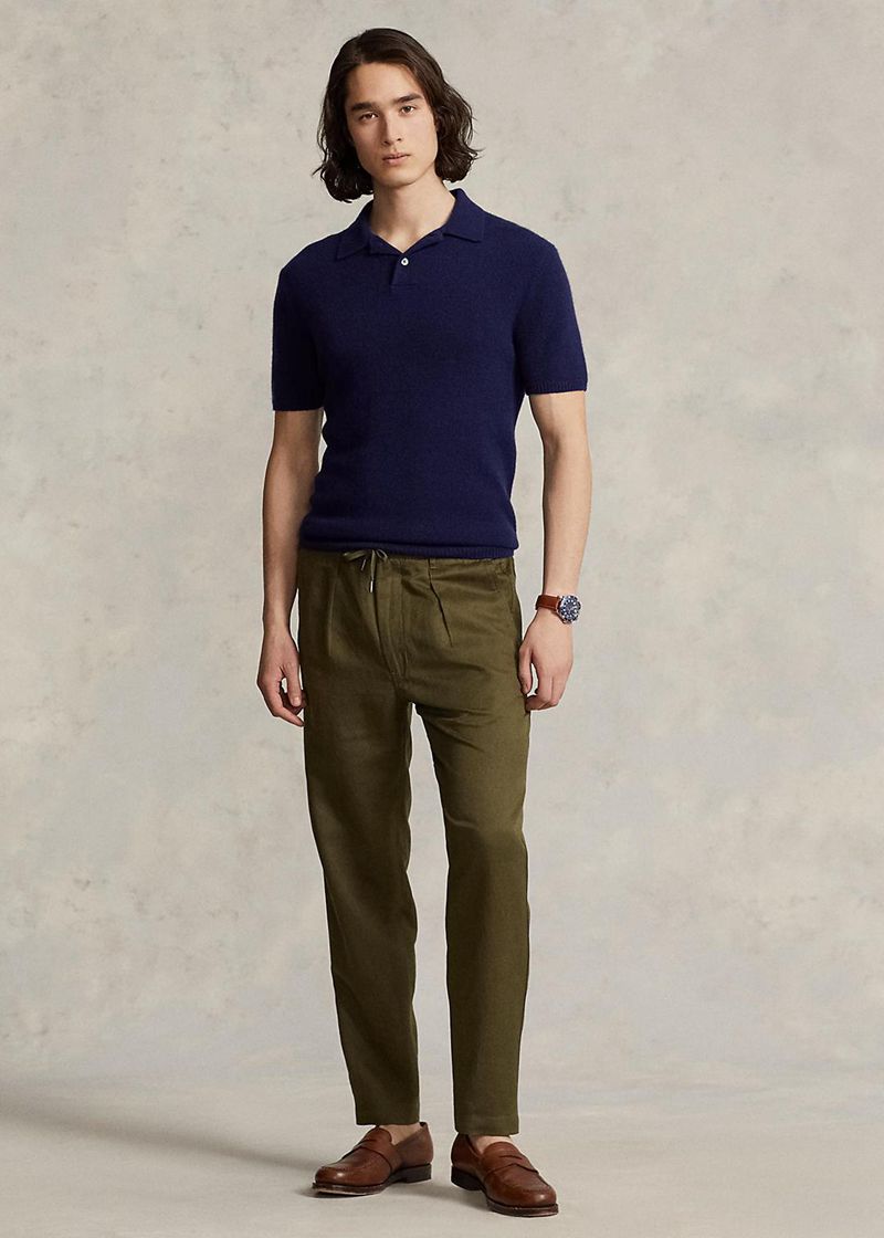 Pantalones Polo Ralph Lauren Hombre Polo Prepster Tailored Slim Fit Chile Verde Oliva ATZGM-7964